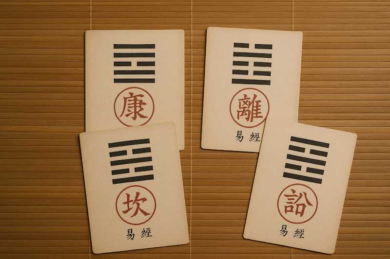 Chinese I Tjing-kaarten met hexagrammen